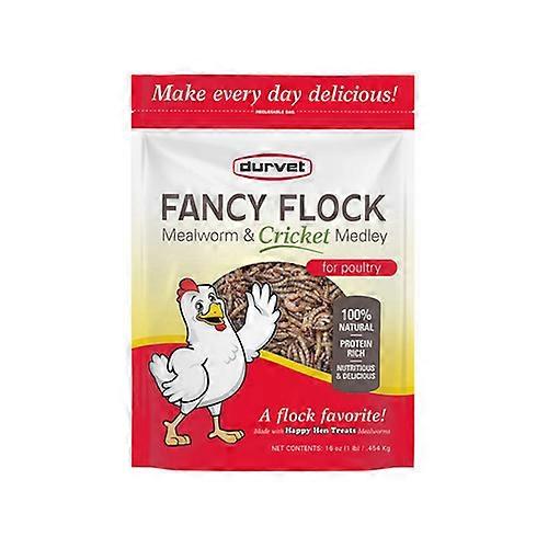 Durvet Fancy Flock Mealworm Medley For Poultry Mealworm & Cricket, 16 Oz