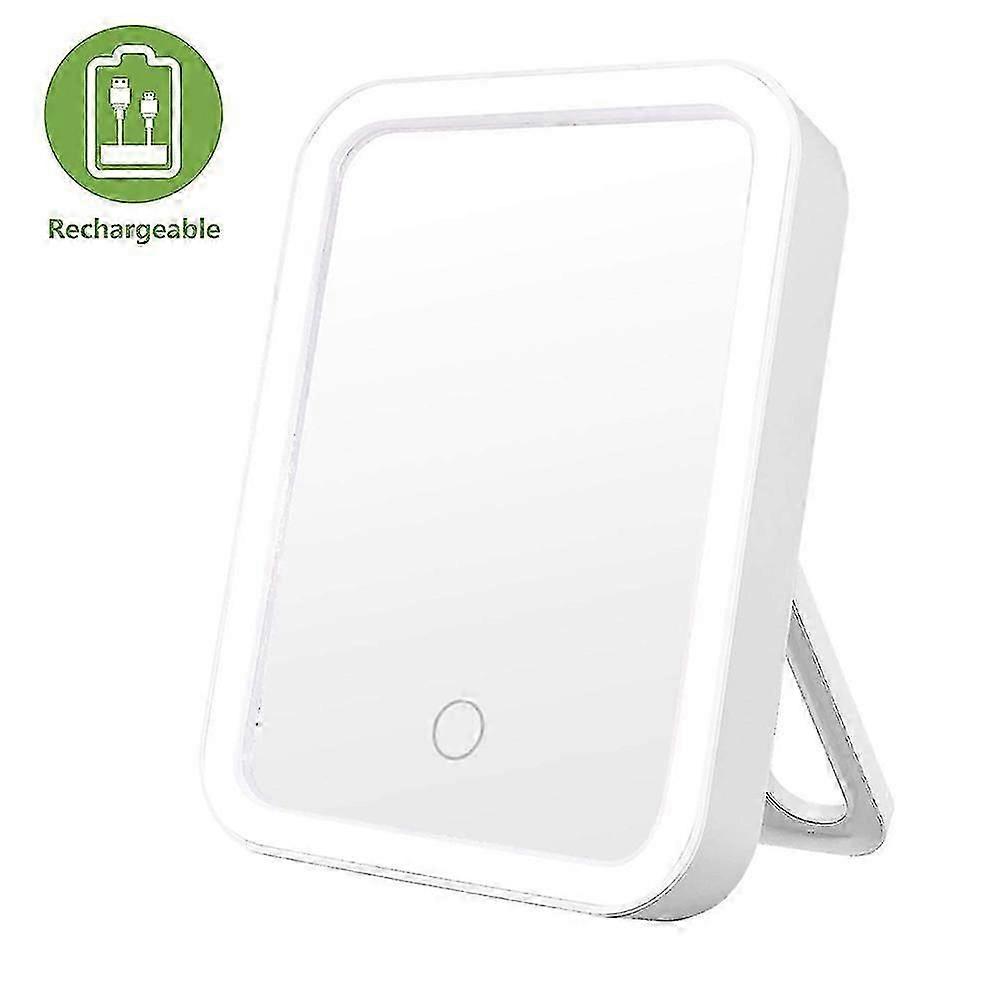 3つの調節可能なライト設定、1x大きいミラーコードレスライト化されたバニティミラーが付いたポータブルLEDメイクアップミラー