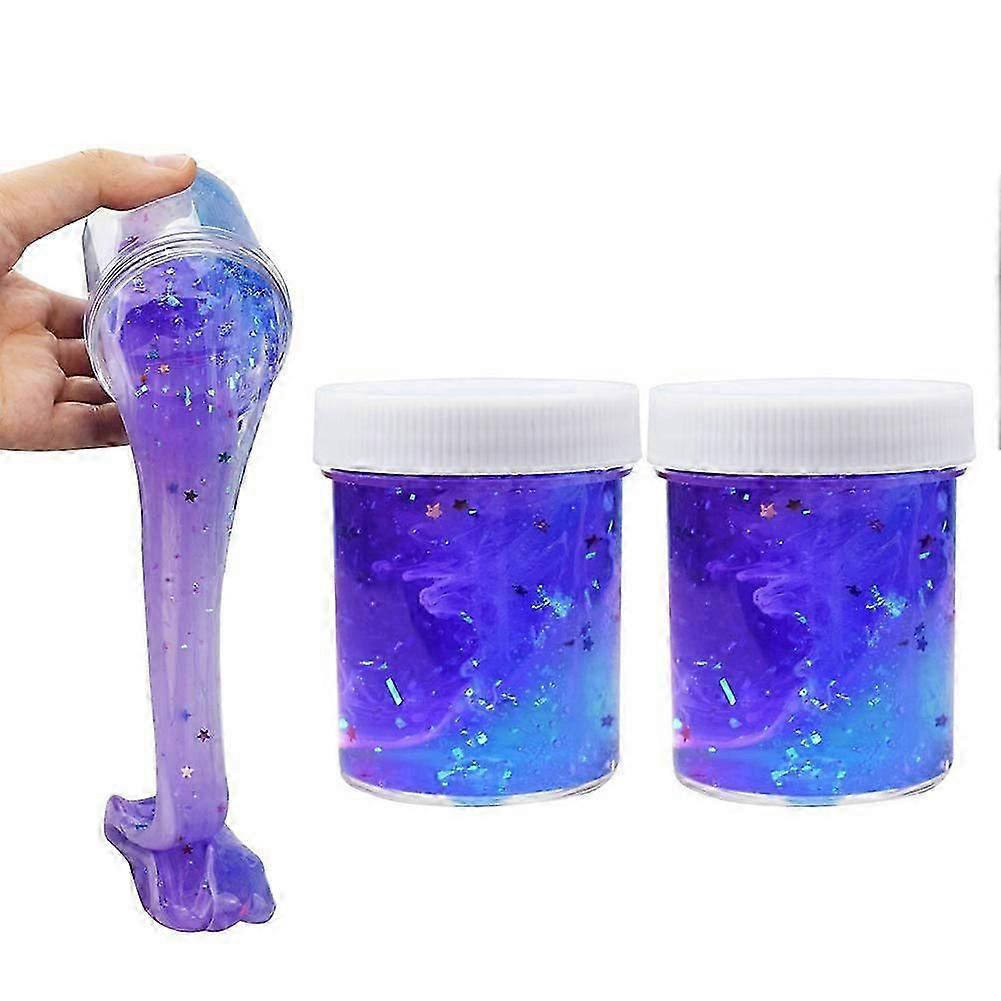 2 Pack Starry Sky Clay, slime Putty Scented Stress Relief Clay