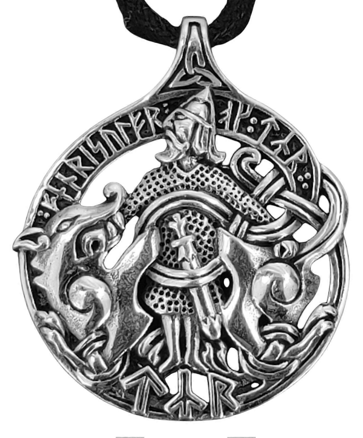 Pendant 398 Tyr with Fenrir - Silver