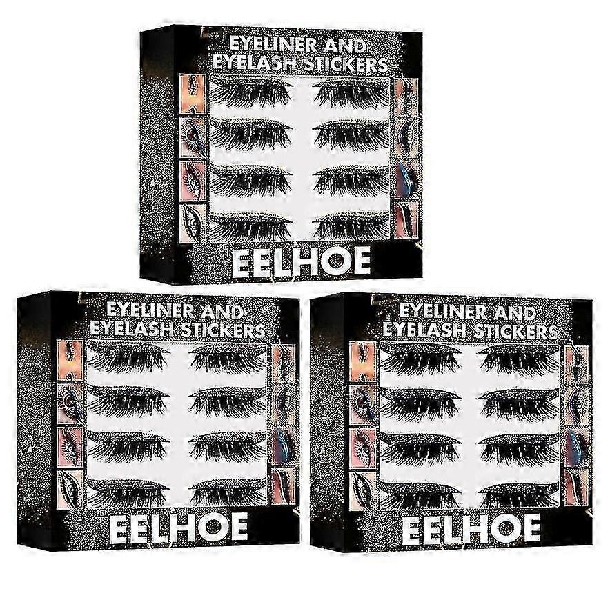 Selbstklebender Lidschatten-Wimpernaufkleber 7-farbiger Glitzer-Eyeliner-Kleber frei Selbstklebender falscher Wimpern-Augen-Make-up-Aufkleber