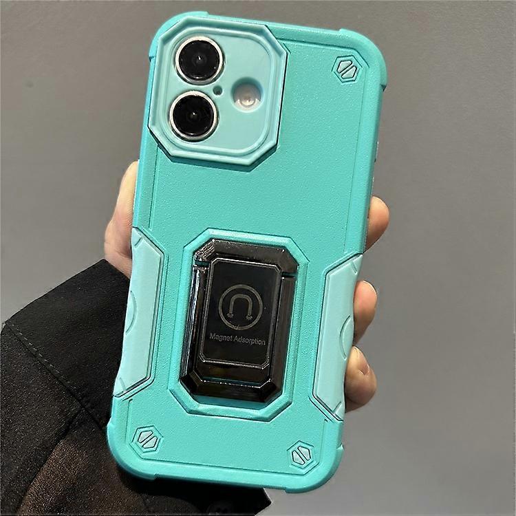 Compatible For iPhone 16 Plus Shockproof Case PC+TPU Phone Cover with Kickstand