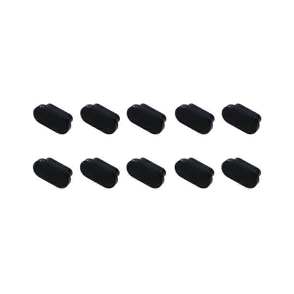 10 Pcs Black Dust Plugs, Type-C Port Dust Plugs for Huawei, Xiaomi, Samsung Smartphone and Compatible with Most Type-C