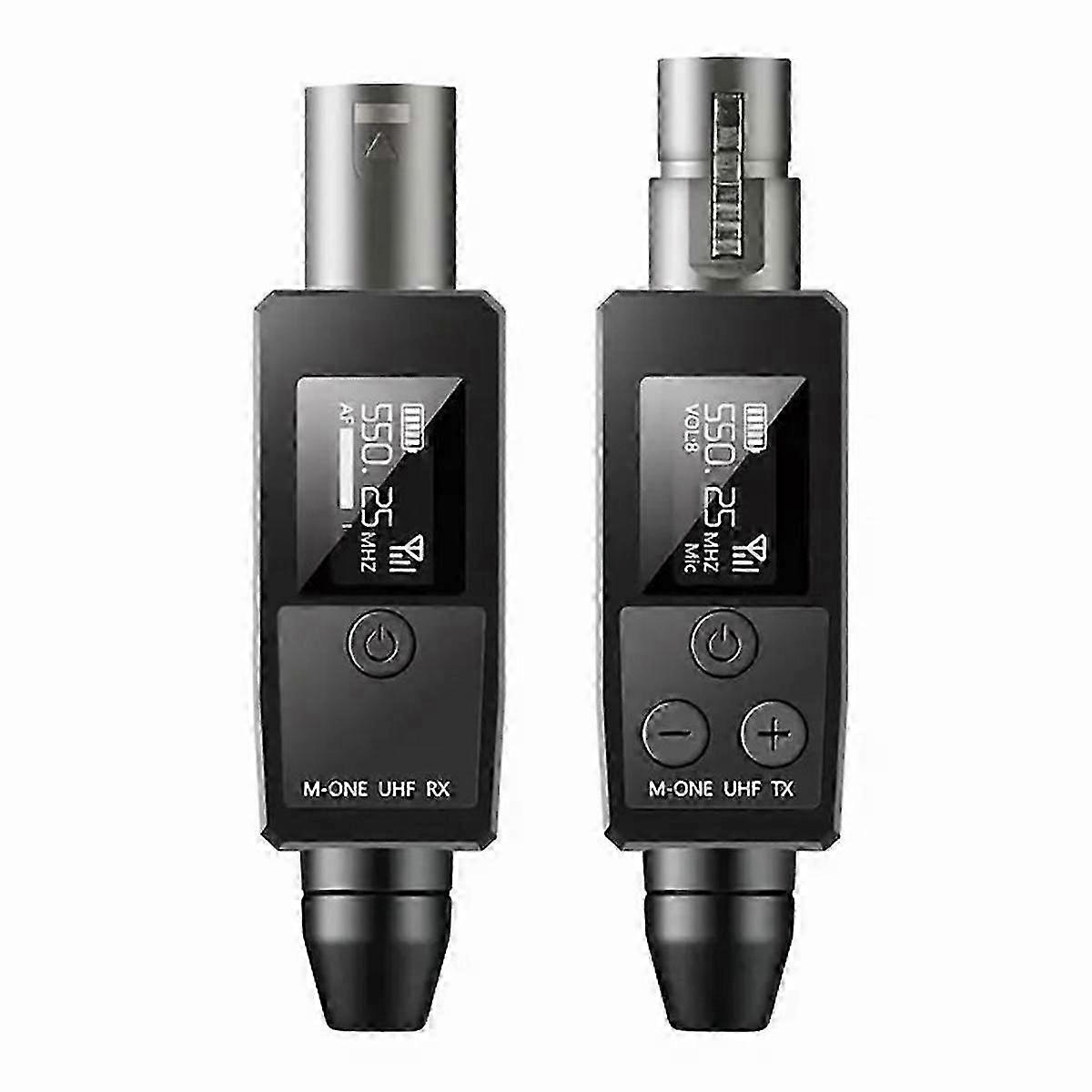 UHF Wireless Microphone Transmitter Receiver XLR Microphone Wireless System Suitable for 48V Capacit