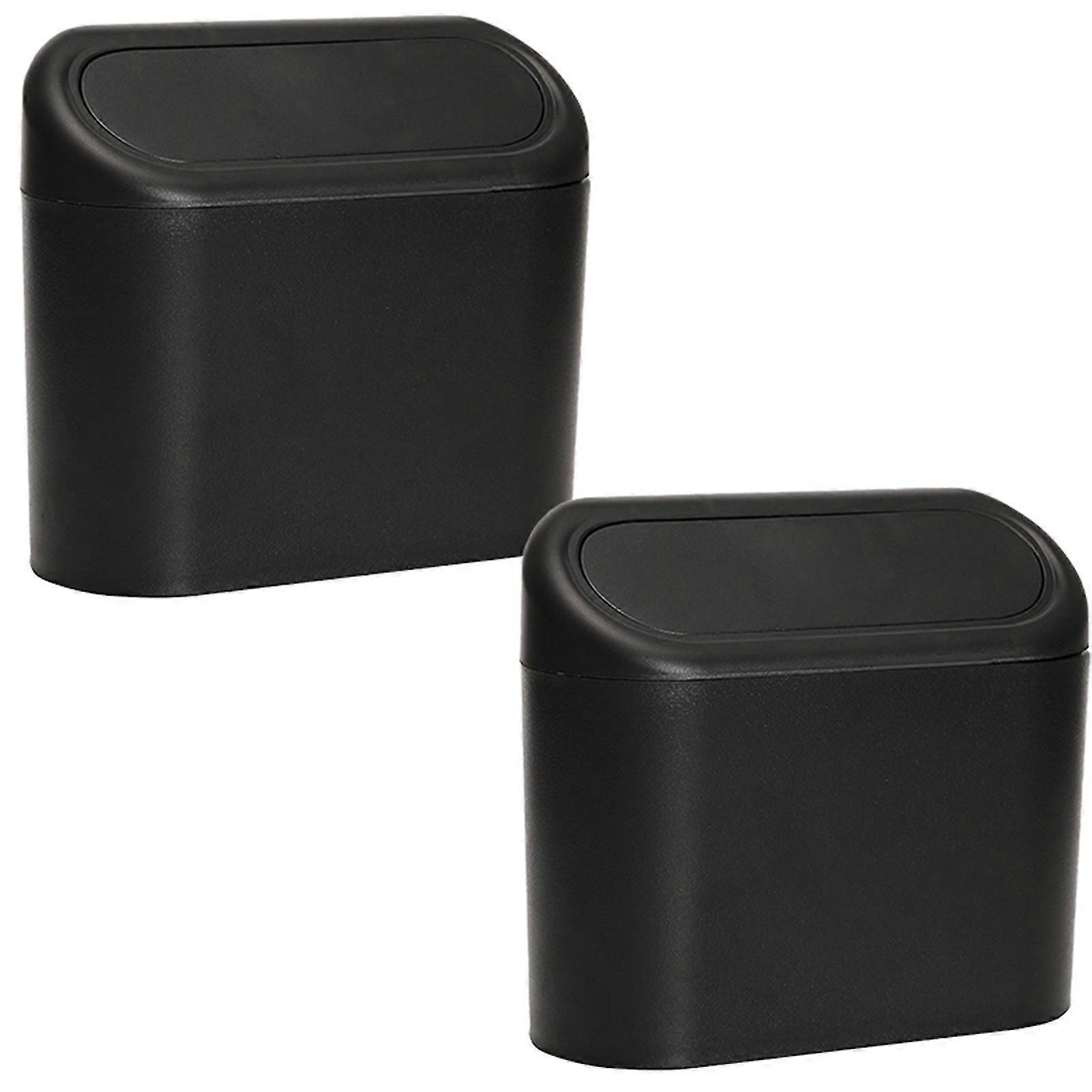 Car Trash Can with Lid Multipurpose Trash Can Mini Leak Proof Trash Bin for Car Office