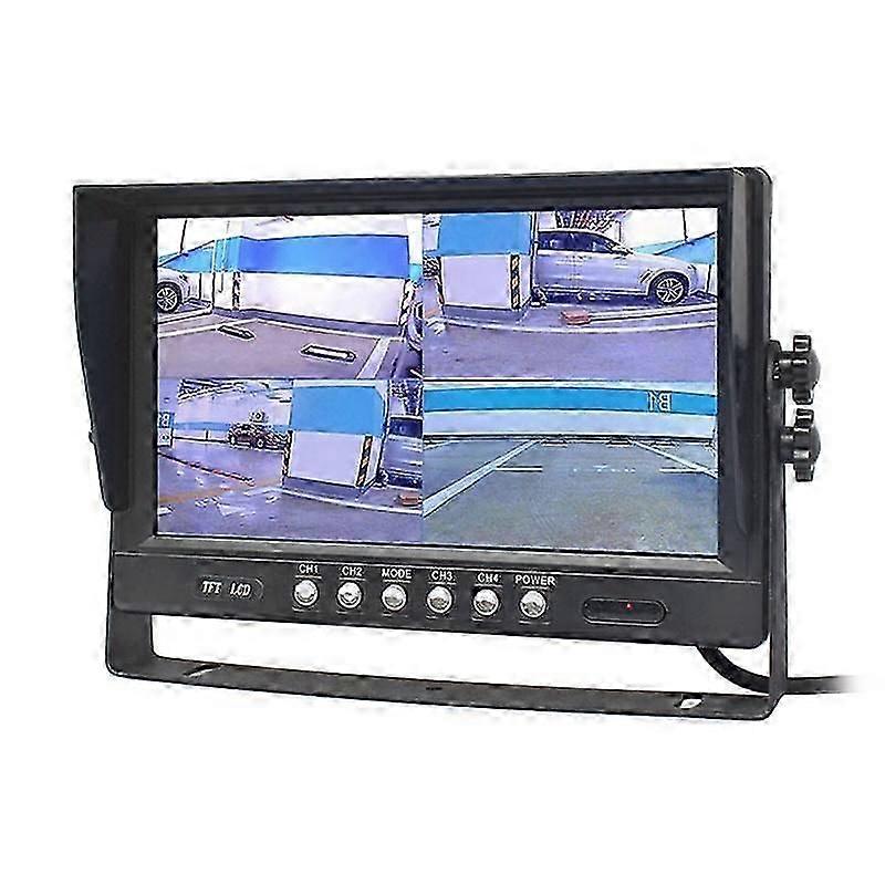 9 inch 4-split four-screen display recorder backup rear view car monitor