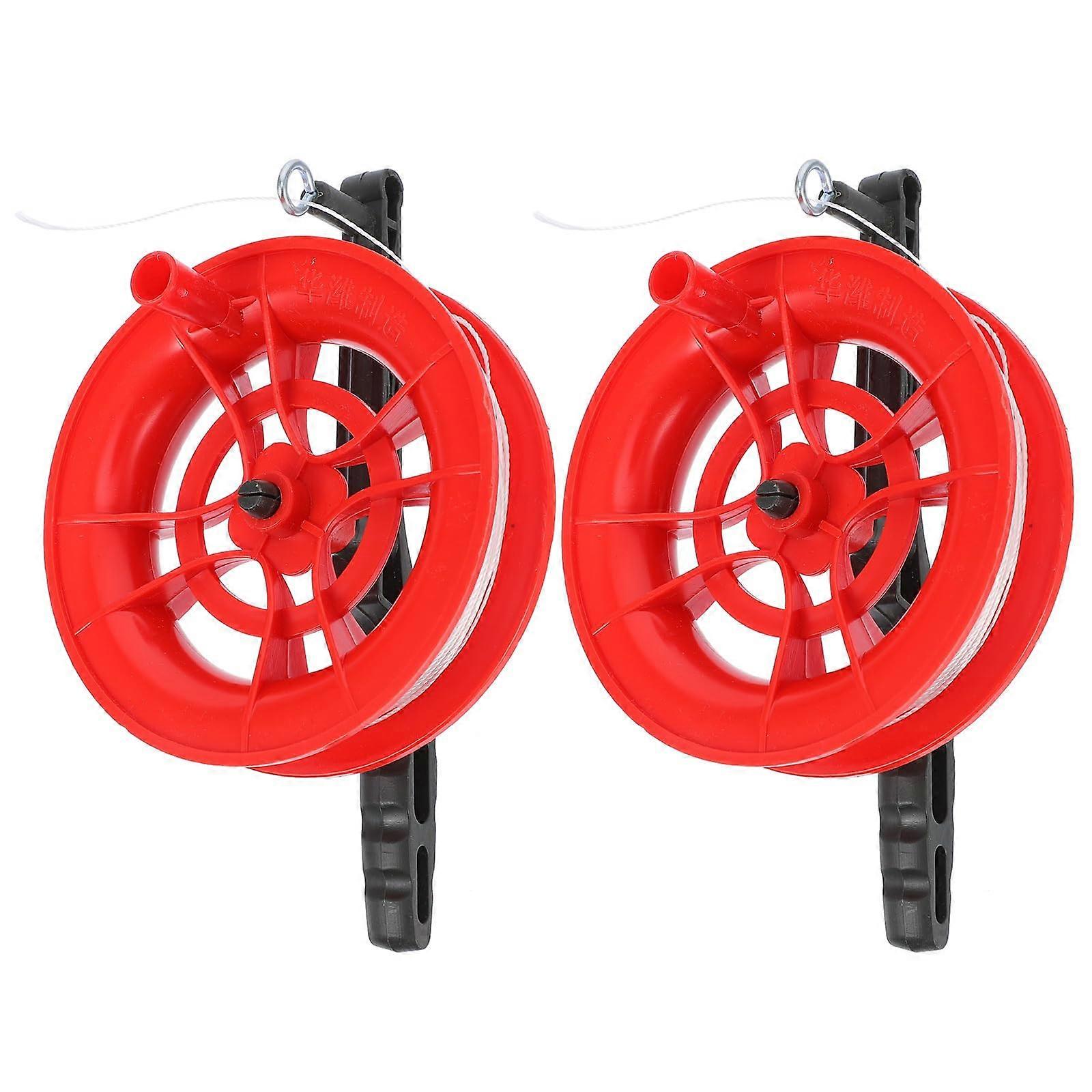 Kite String for Kids 2pcs Sinder Twisted String Reel with Anti-Slip Grip 100m Outdoor Flying Tool for Adults and Children