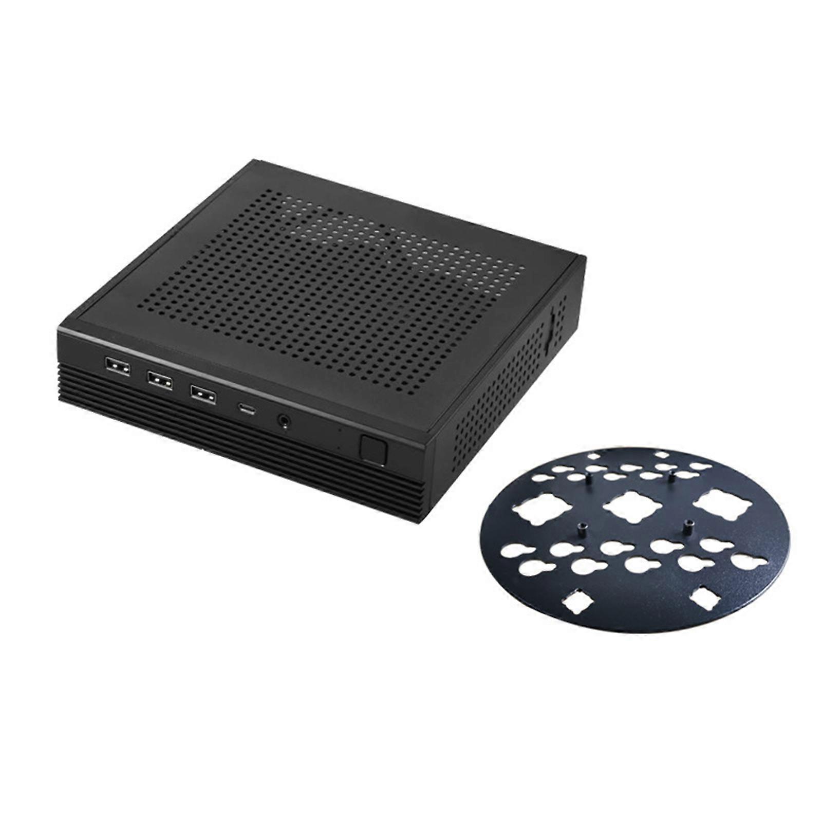 TX06 Desktop Mini ITX Case Support Thin DCIN Motherboards Space Saving with Fast Speed Cooling