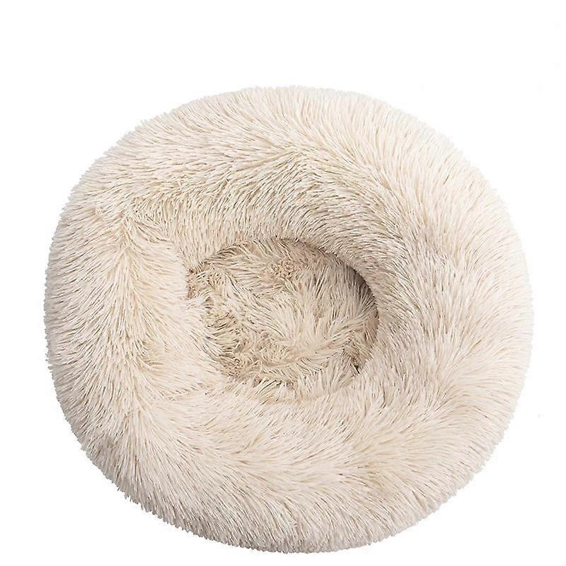40-80cm Round Pet Bed for Large Dog Bed Super Soft Cat Bed Long Plush Dog House for Medium Dog House Winter Warm Sleeping Bed