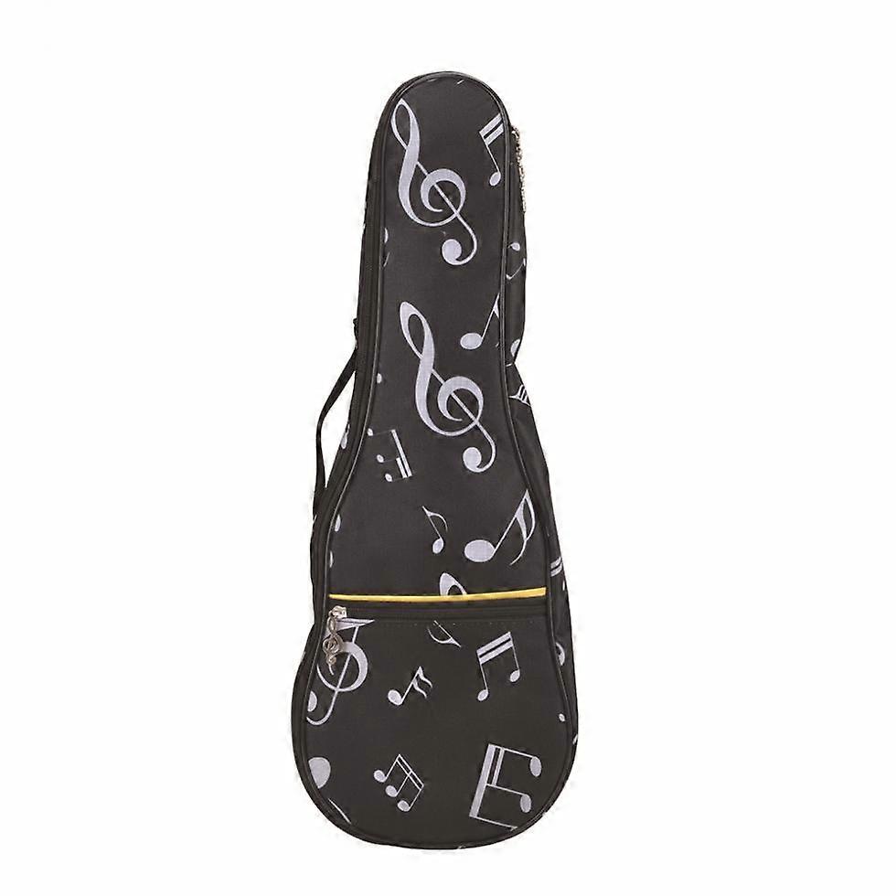 21 Inch Ukulele Bag 10mm Sponge Soft Case Oxford Cloth Musical Note Pattern Hawaii Guitar Waterproof Backpack