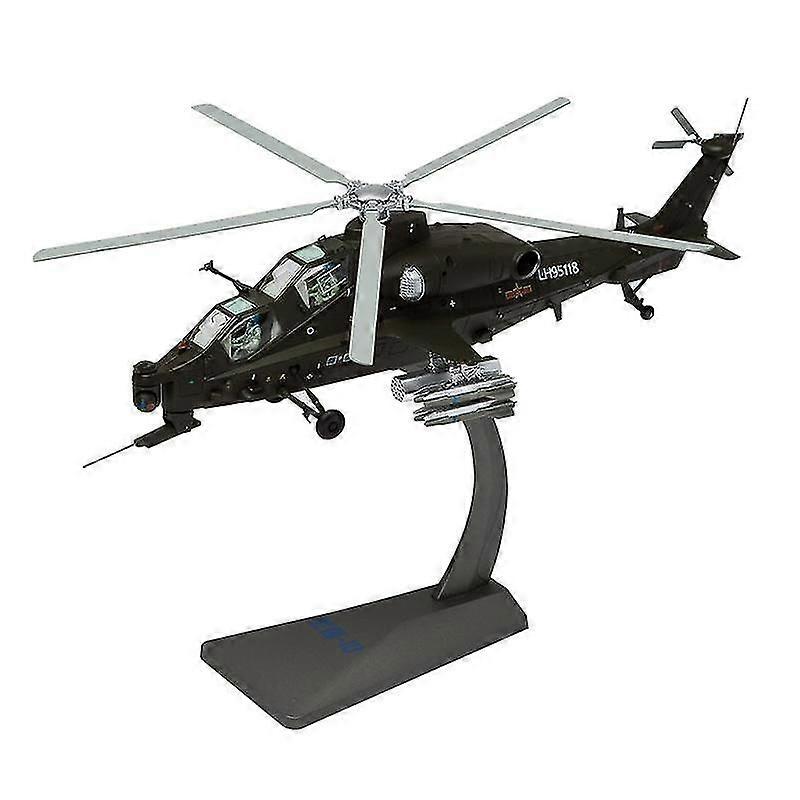 1:48 Wuzhi 10 Armed Helicopter Model Alloy Simulation Aircraft Metal Ornament