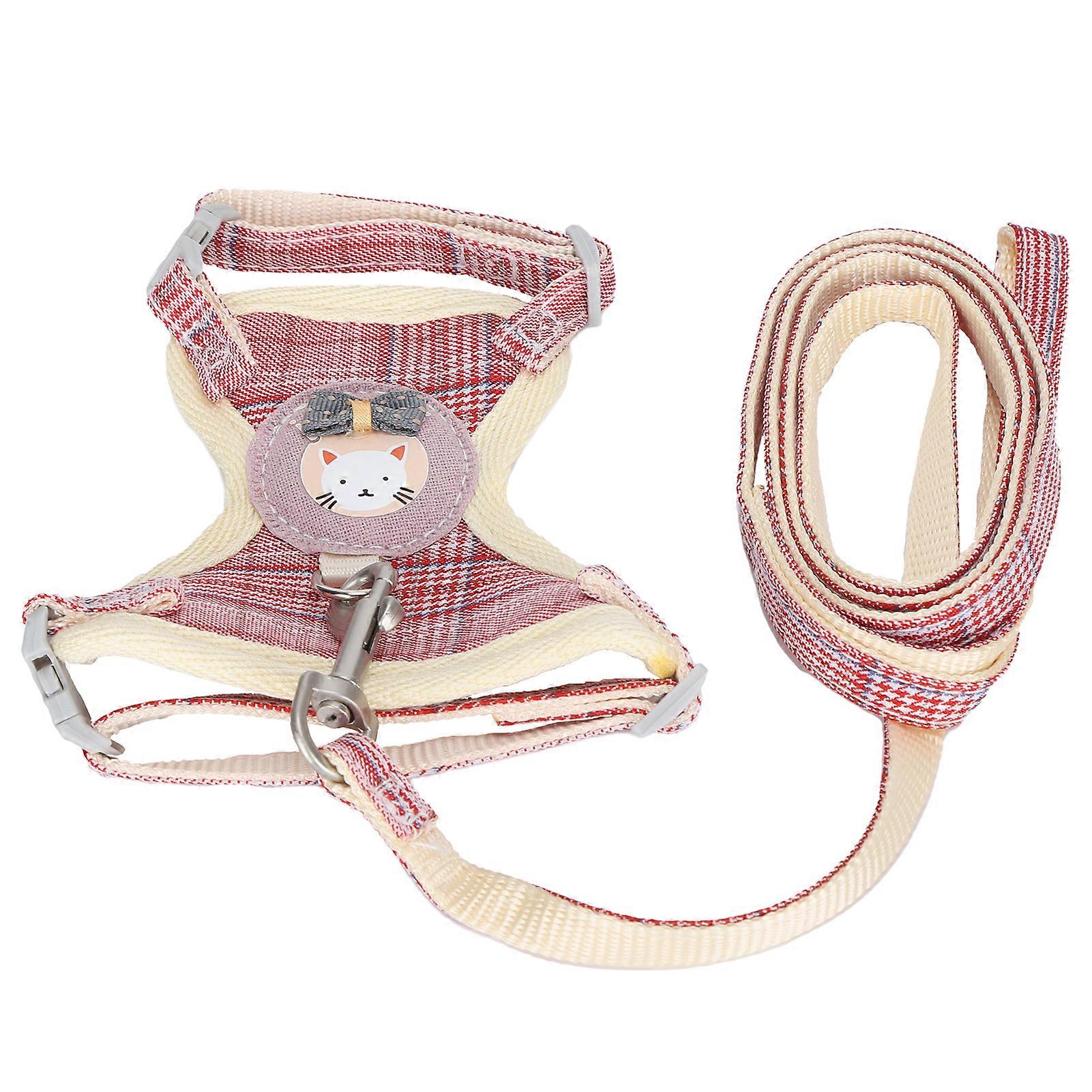 Adjustable Anti-Lost Cat Harness with Leash, Reflective Nylon Material, Adjustable Size for Cats and Kittens
