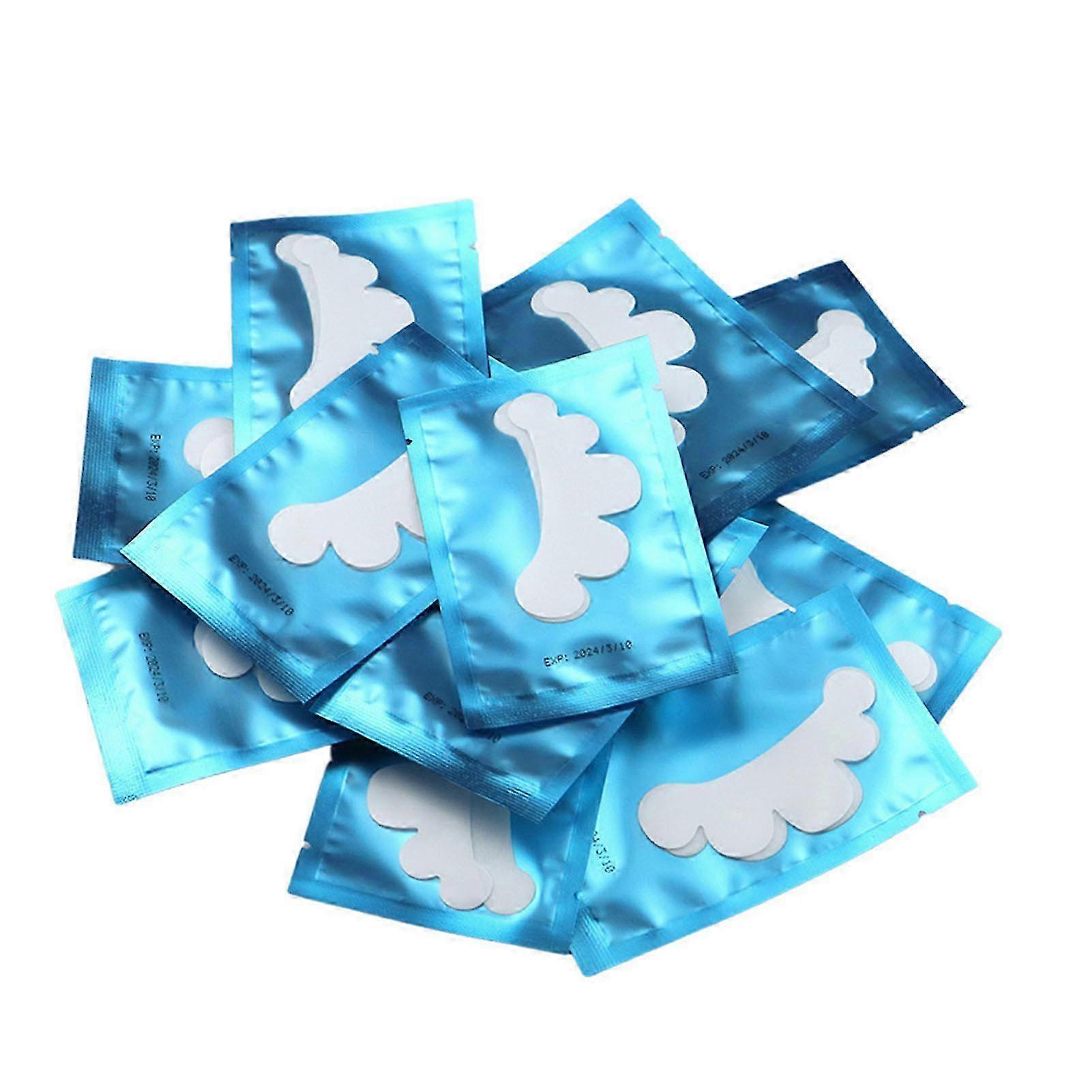 50 Pcs Under Eye Pads Petal Shape Eyelash Grafted Extensions Patches Lash Extension Supplies Isolation Pads Blue