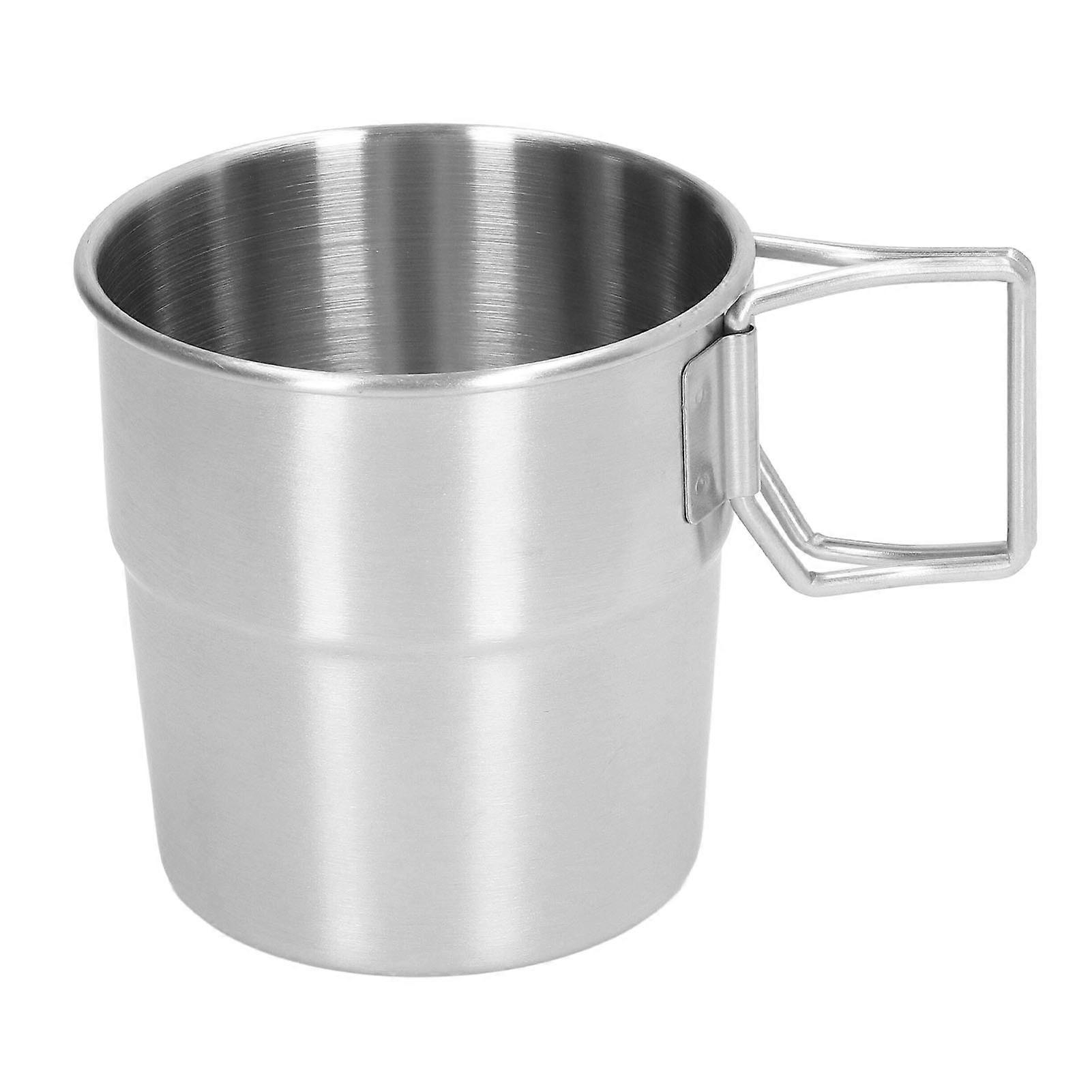 Portable Camping Mug For Outdoor Enthusiasts, Features A Foldable Handle For Easy Carrying And Large Capacity Design For Outdoor Use, Perfect