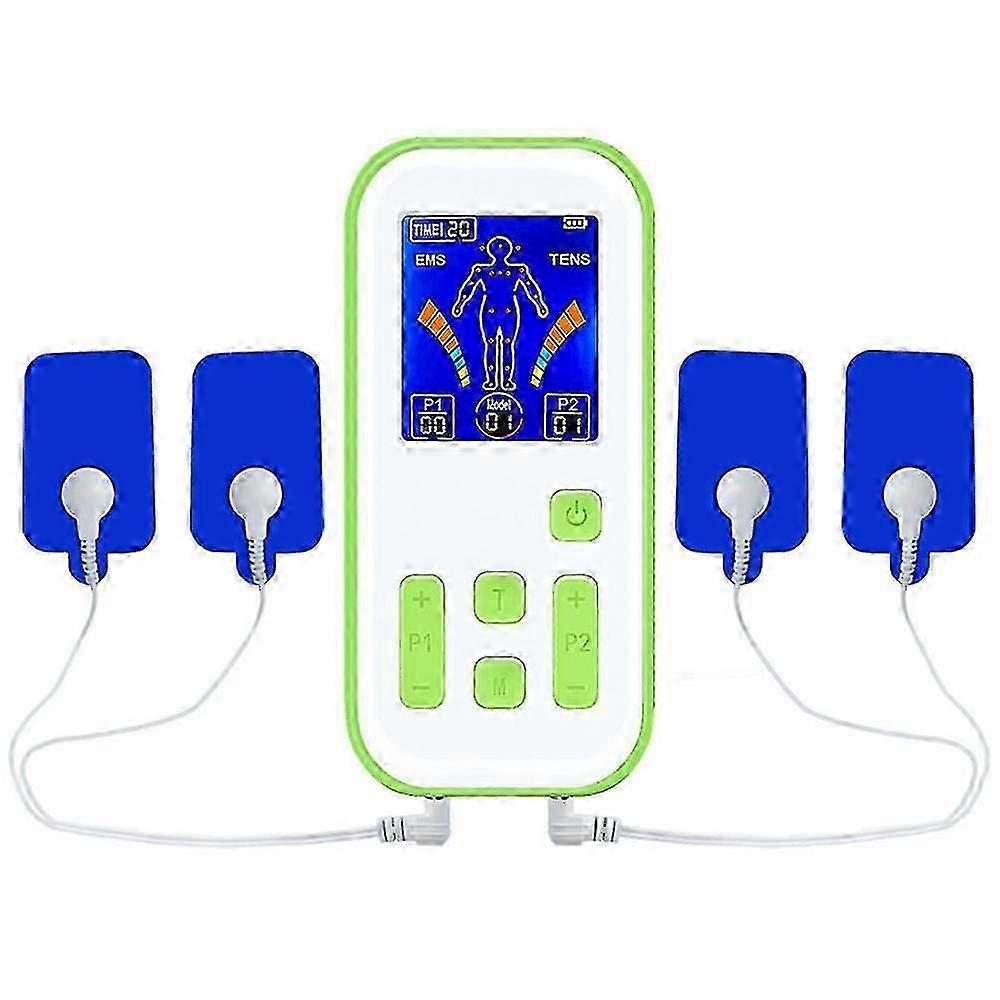 Professional Electronic Pulse Massager Dual Channel TENS EMS Device - 35 Modes Muscle Stimulator