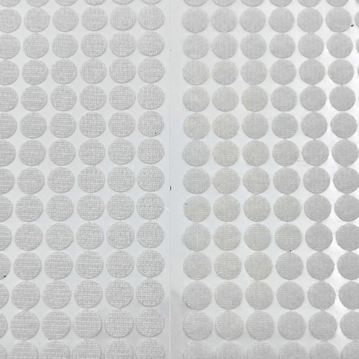 0.39in/10mm Diameter Hook and Loop Self Adhesive Dots Tapes, White Nylon Sticky Back Dots, Fastener Round Tapes for Home, Office and Classroom