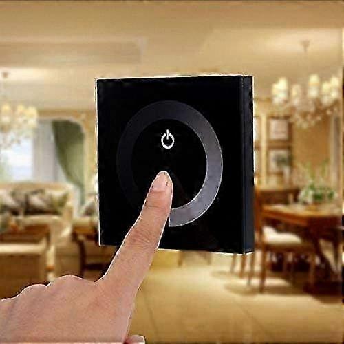 Brightness Adjustable Touch Control Dimmer for Single Color LED Strip (Black)