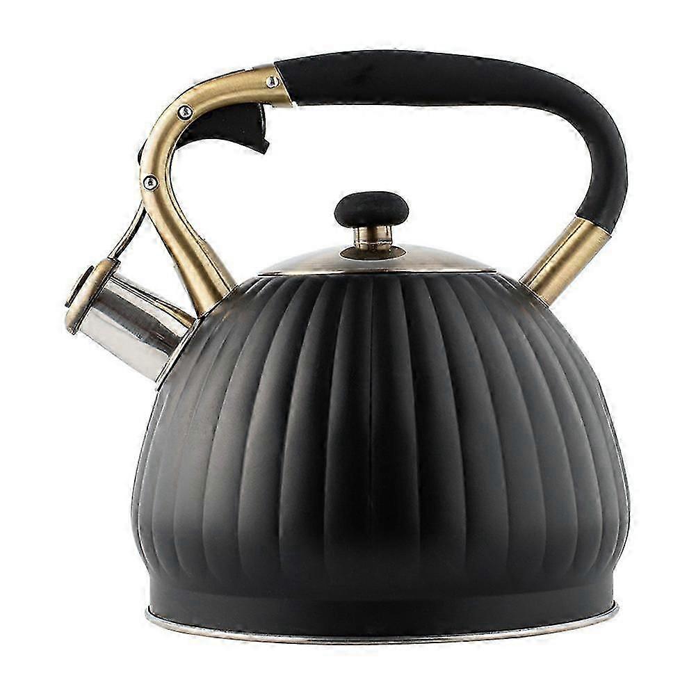 3.5L Whistling Kettle Stainless Steel Whistle Tea Kettle for Gas Stove Induction Cooker Pumpkin Pot