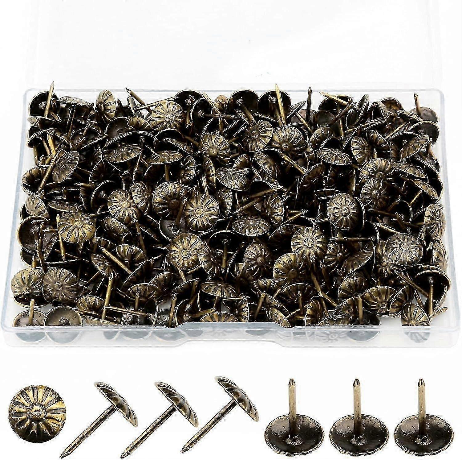 300 packs upholstery nails, vintage upholstery nails, tacks for upholstered sofa doors and other furniture new Edition Ab