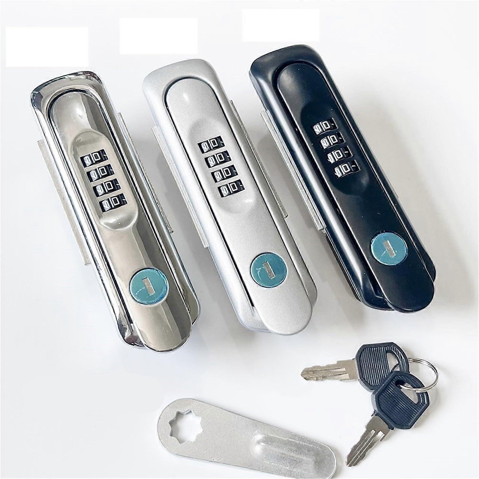 Electrical Control Cabinet Toolboks Equipment Handle Password Lock 1Pcs(Bright Chrome)