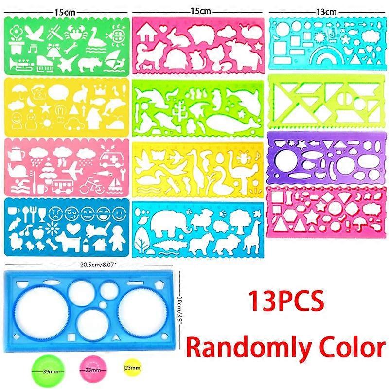 Kids Scratch Art Kit: Rainbow Sheets, Stencils & Animal Rulers