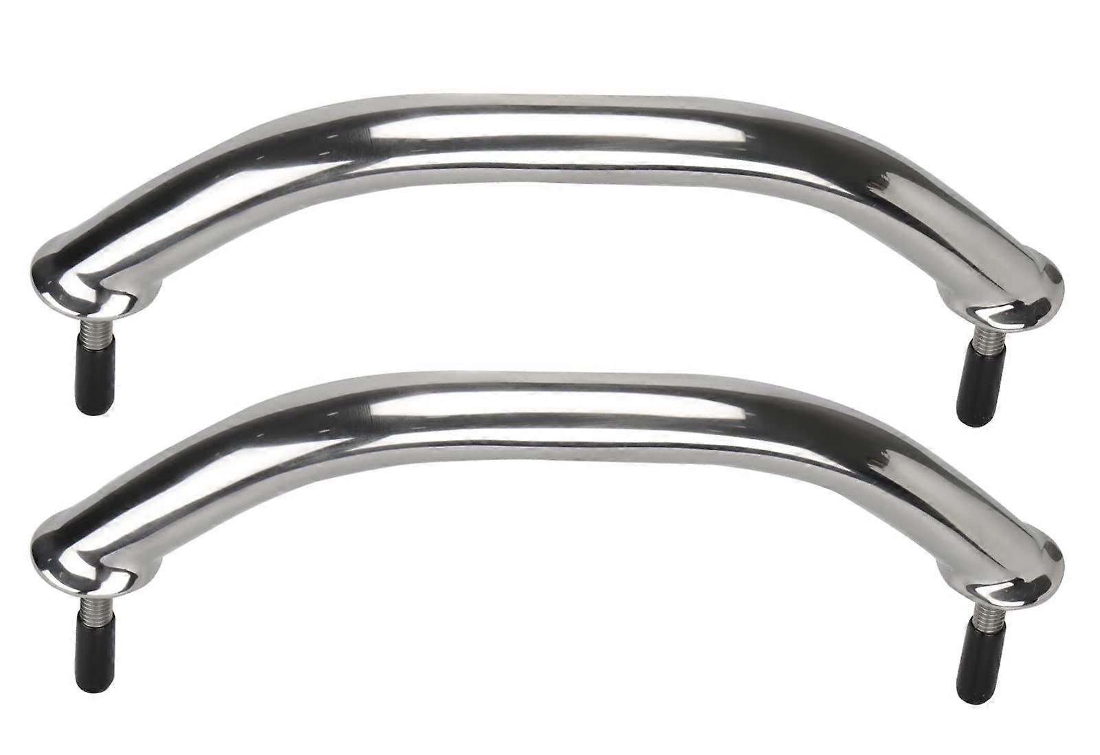8' Grab Handle 316 Stainless Steel Handle Handrails Polished Multipurpose(2pcs)