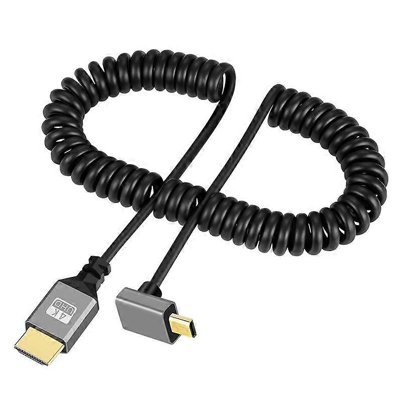 HDTV to Micro HDTV Elbow Head Spring Cable for DSLR Camera