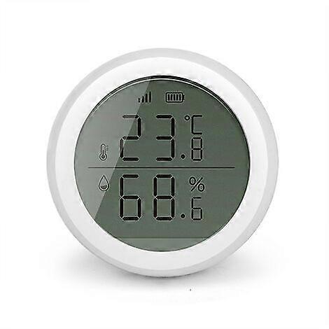 Tuya Zigbee Smart Temperature and Humidity Detector Temperature and Humidity Sensor Power Signal Strength ZB-193