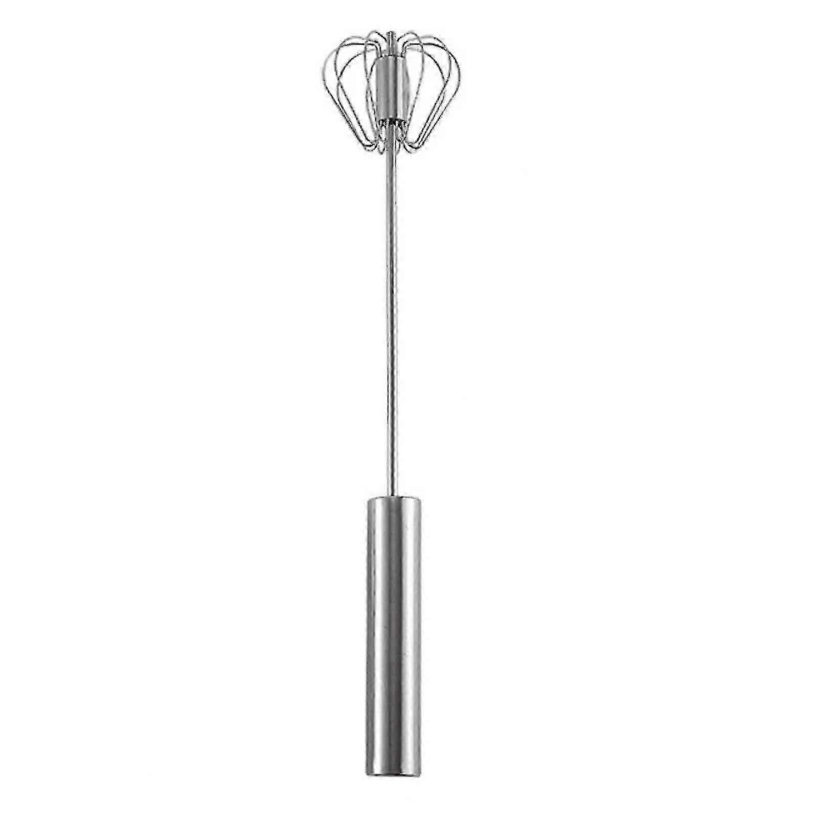 Küchenschneebesen mit Push & Rotate-Mechanismus - Schneebesen aus Edelstahl zum Kochen