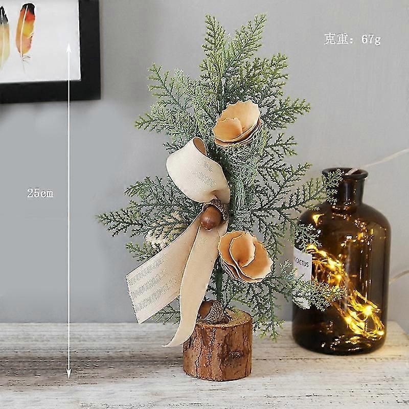 25cm Mini Christmas Tree Decorations Tabletop Christmas Party Home