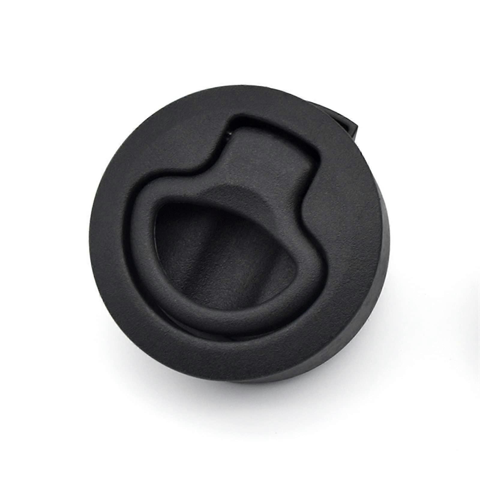 Plastic Black Round Lock Round Pull Ring Handle Cam Lock Fittings Flush Boat Latch for Deck Boat Marine Hardware Accessory 1Pcs(Xk246-61b)