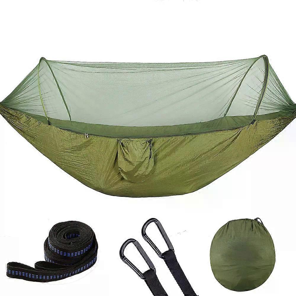 250x120cm Single Double Portable Camping Hammock with Mosquito Net Bug net Pop-up Easily Set Hammock for Travel Backyard Hiking
