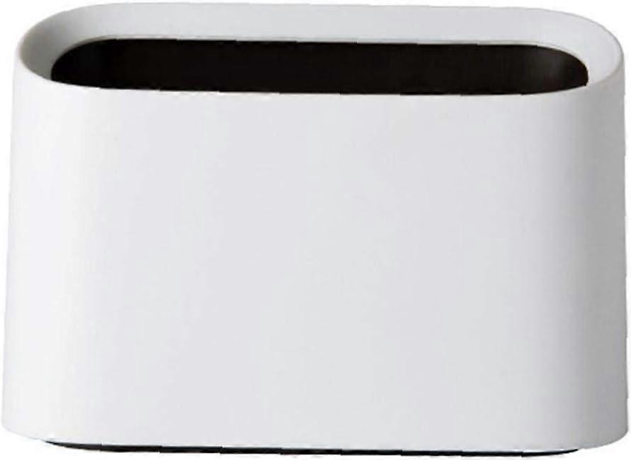 Desktop trash can Mini desktop trash can Small office trash can without cover square mini dining table trash can 21.7*8.8*14.5cm white 1 piece