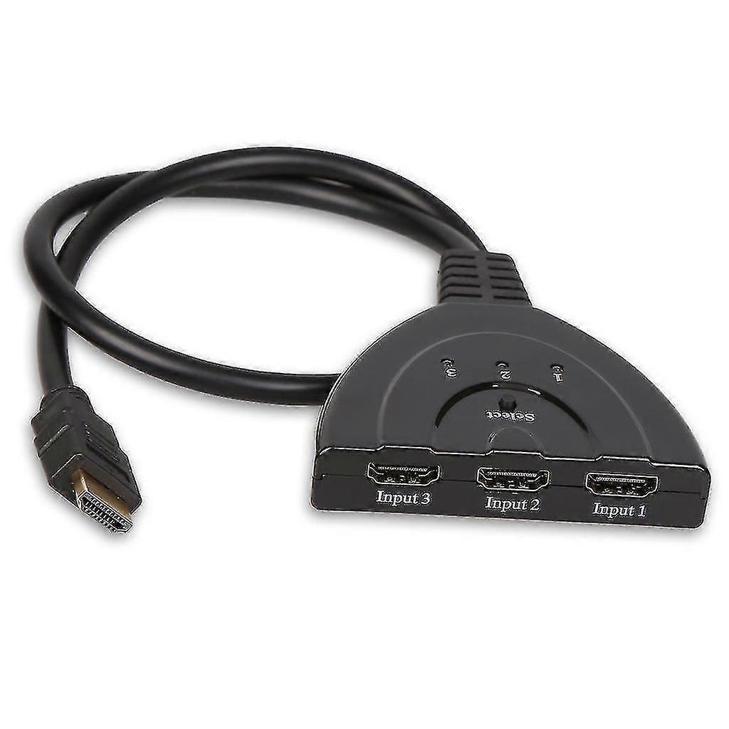 4k@60hz Hdmi Switch 3 Port, 4K Hdmi Switcher Splitter Box 3 In 1 Out, 3x1 Hdm Switch Selector mit Pigtail-Kabel, Unterstützung 3D, Hdcp 2.2, Hdr 10, Monit