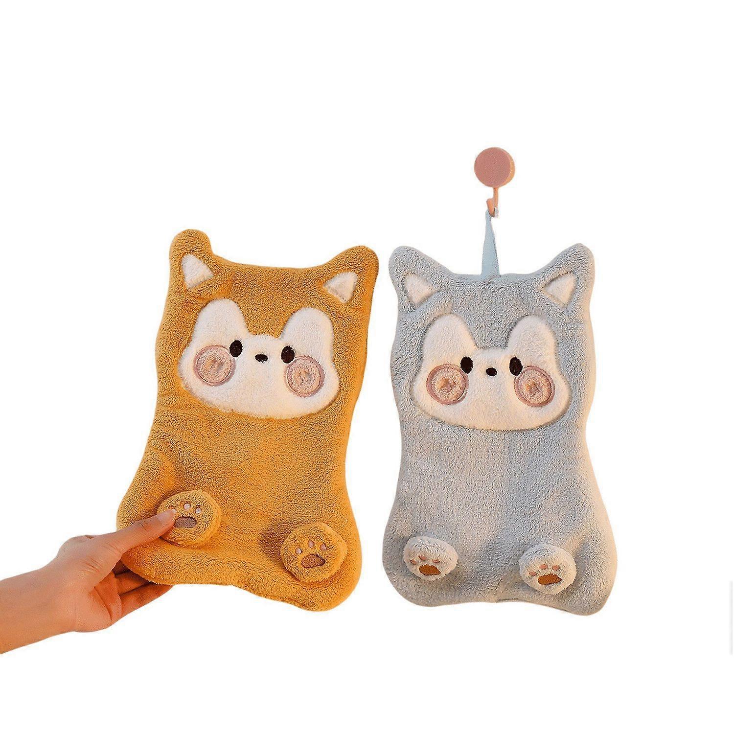 2 Pieces Soft Towels With Lanyard, Absorbent, Quick-Drying, Lightweight, Durable