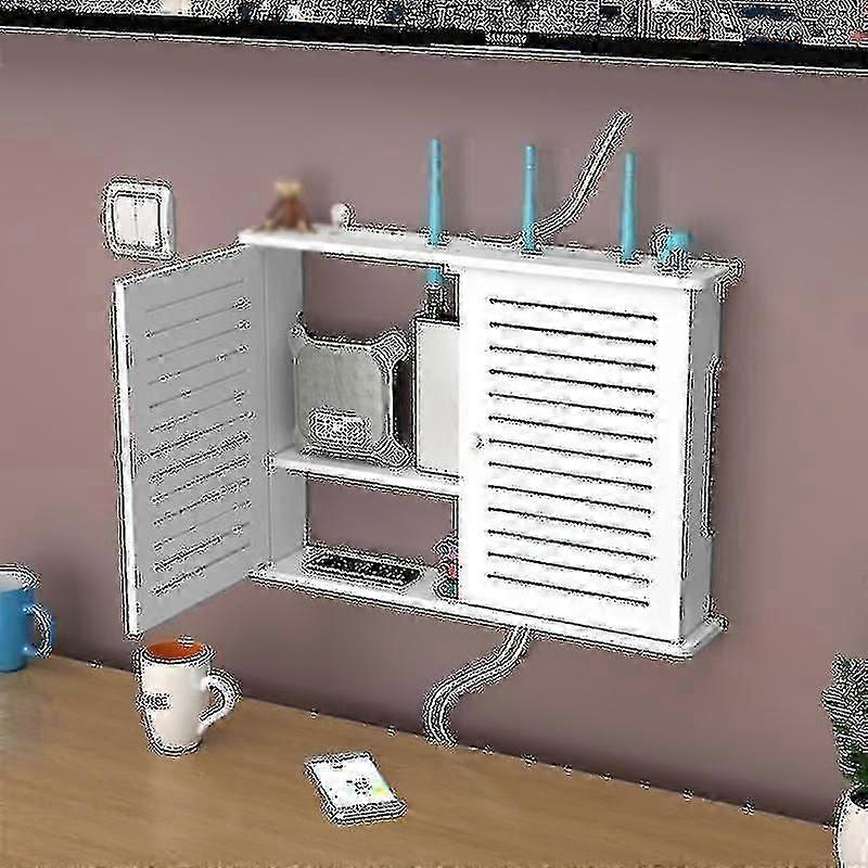 Wireless Wifi Router Stora Box, Wire Bracket -mounted Plug-in Stora Rack