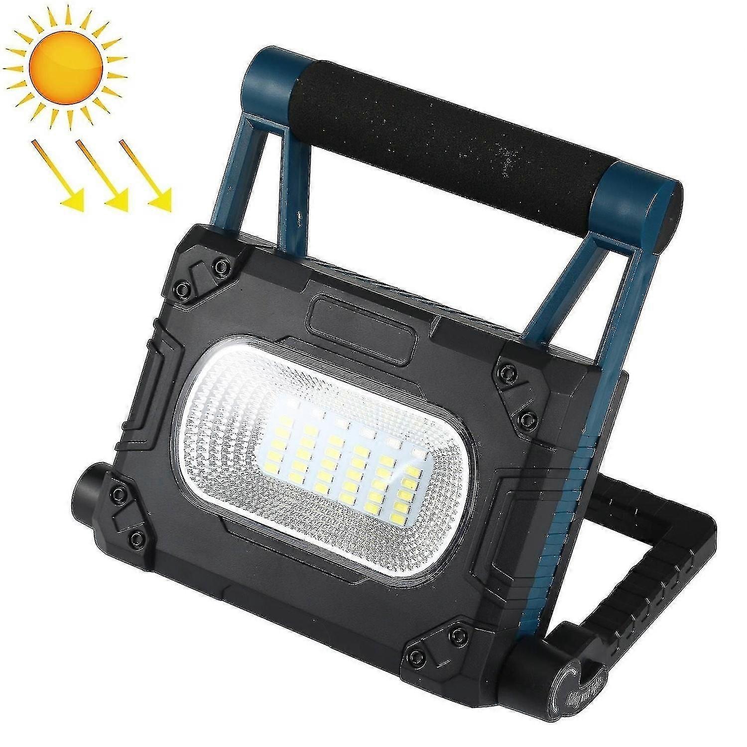 30w 36 Leds Foldable Solar + Micro Usb Rechargeable Floodlight - Your Portable Power Source, 2000lm