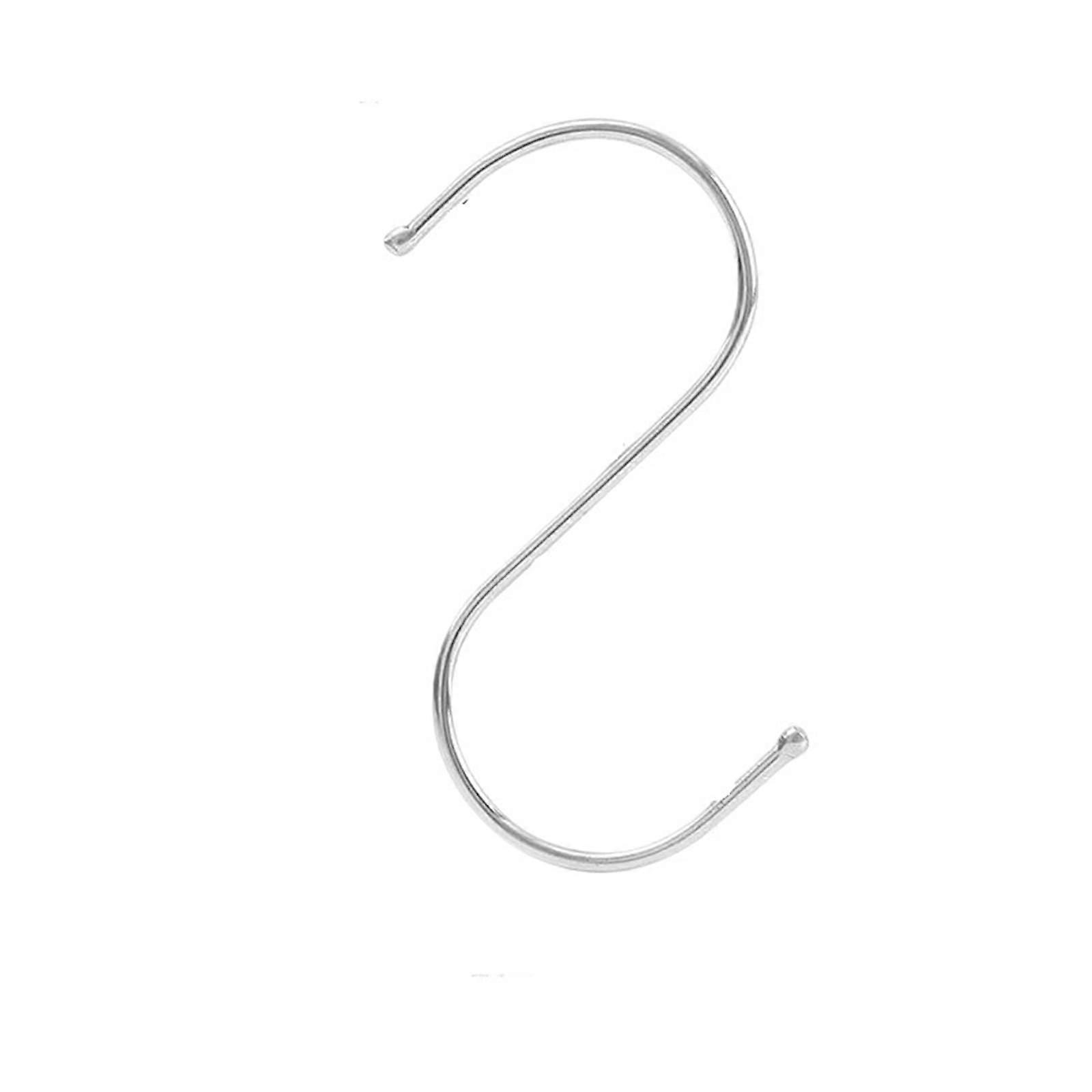 Pot Side Handle Stainless Steel S-Hook 20pcs Medium Size Multipurpose Hooks for Hanging Objects and Kitchen Organization