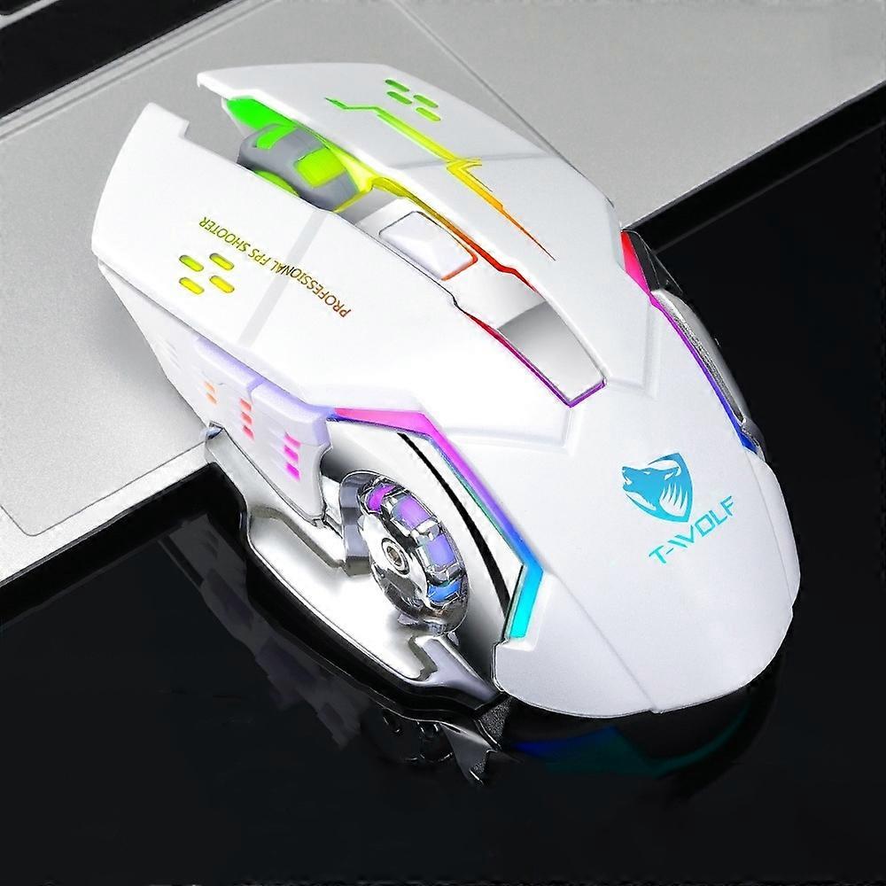 T-WOLF Q13 RGB Wireless Mouse Dual Mode White