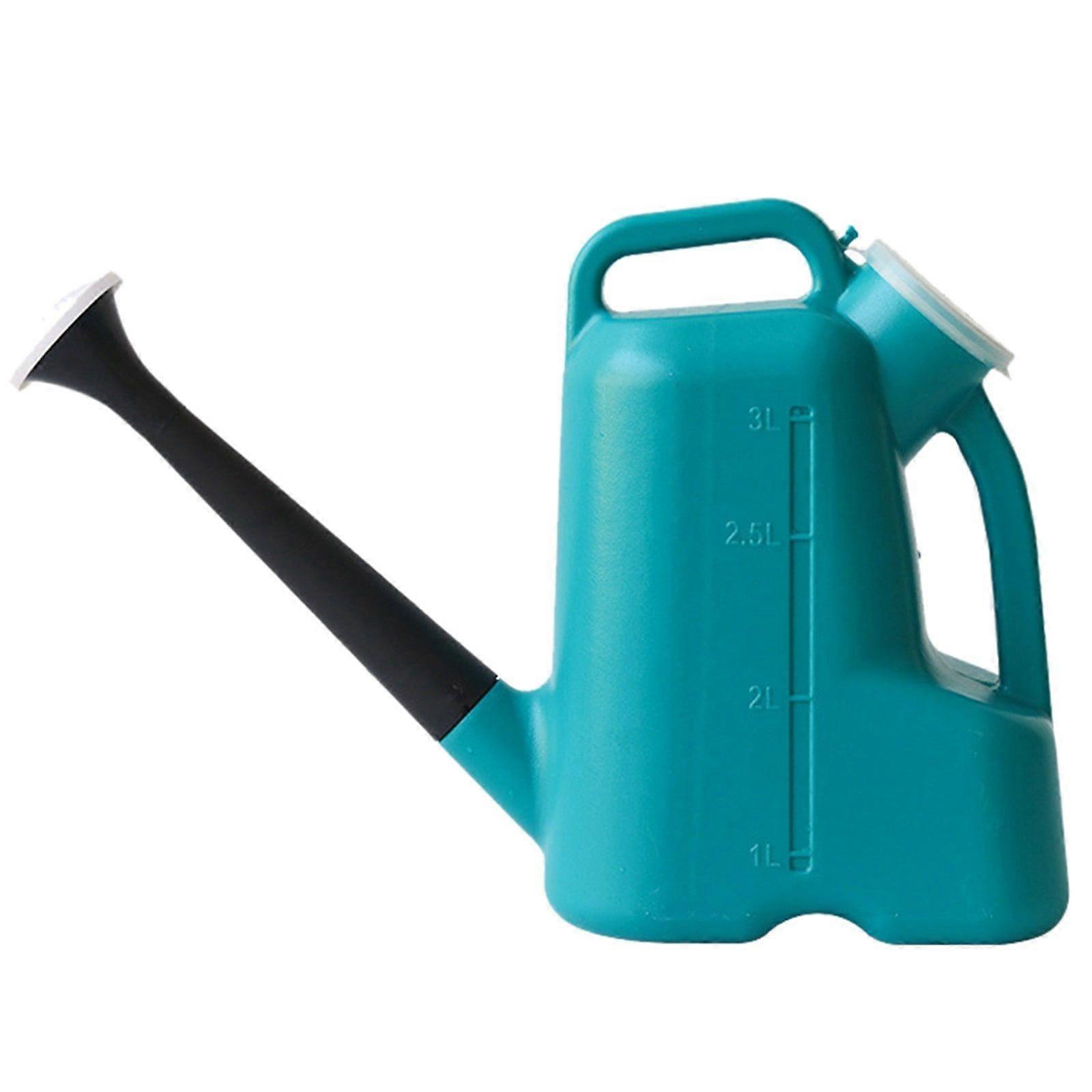 3L Plastic Watering Can, Long Spout Watering Can with Lid Large Capacity Garden Watering Can