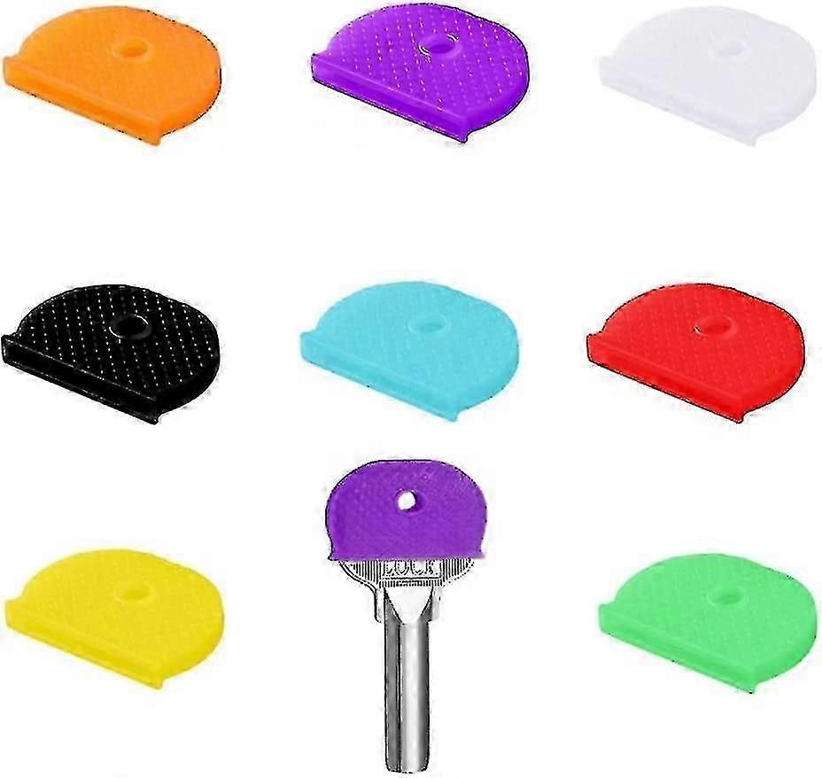 Key Cap Covers, Set Of 24 Elastic Key Covers, Key Caps In Assorted Colors, Door Keys For Easy Identification