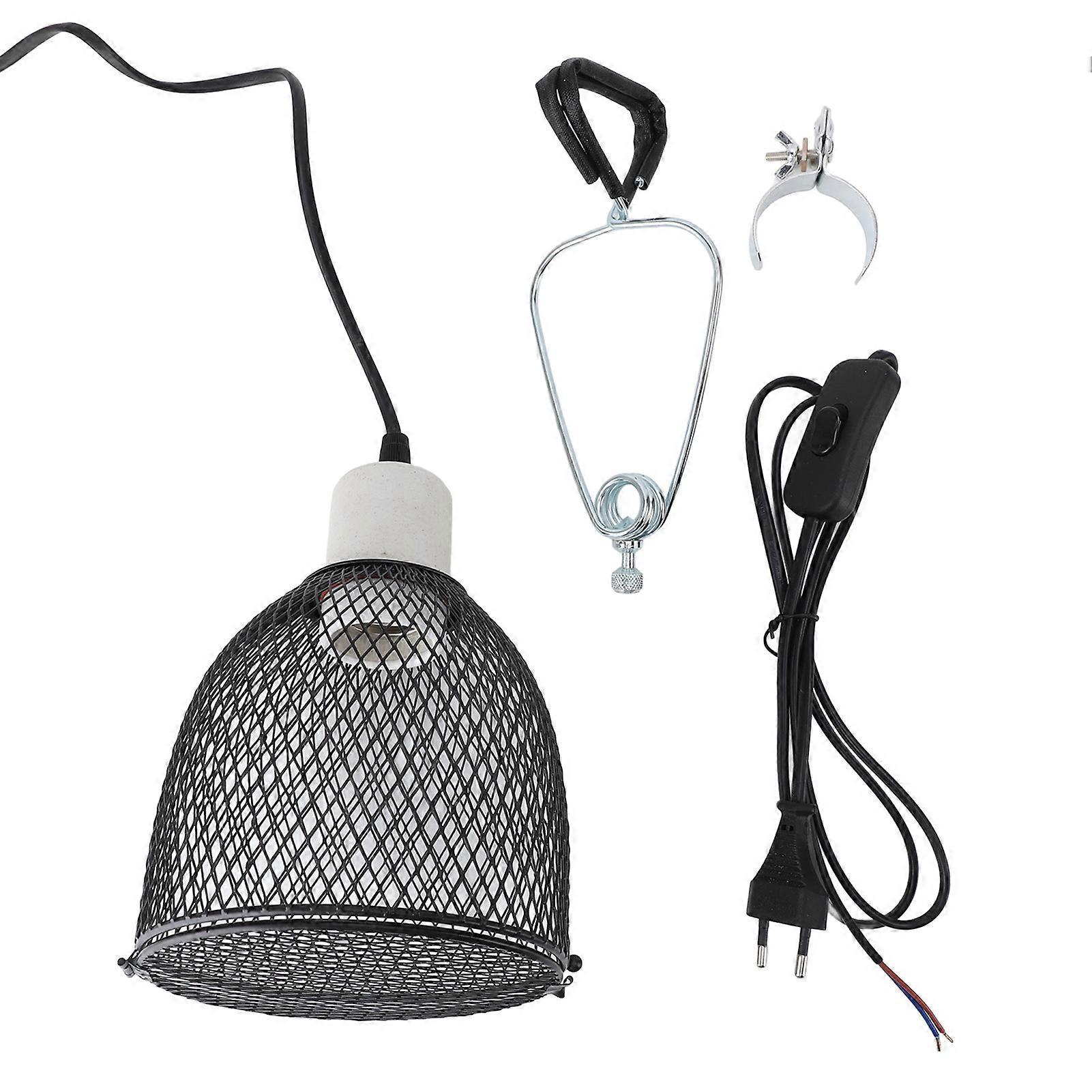 Reptile Heat Lamp Cap Iron Ceramic Adjustable Size 220V EU Plug