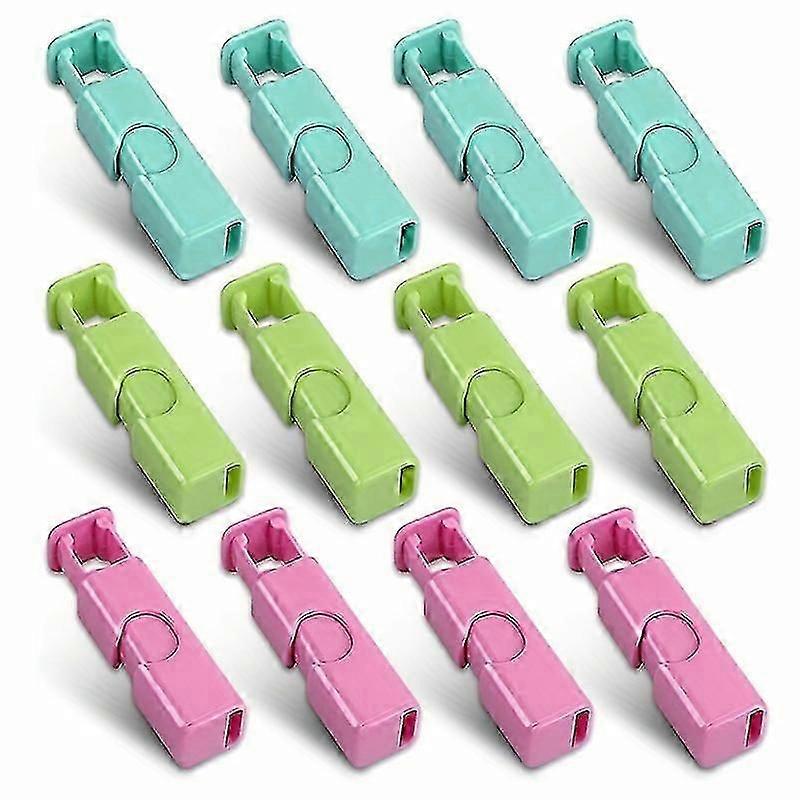 12 قطعة من مقاطع كيس الخبز مع قفل سهل الضغط لختم أكياس الطعام المختلفة تخزين المطبخ لوازم الخبز المنزلية مقاطع قابلة لإعادة الاستخدام