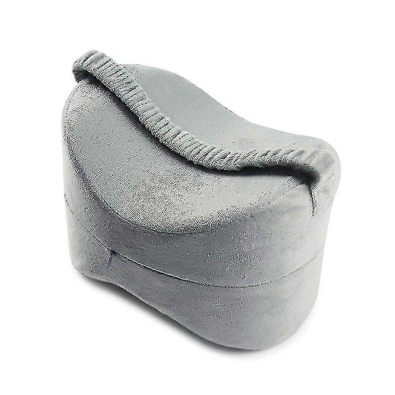 Gray Memory Foam Knee Pillow - Durable Memory Foam Orthopedic Pillow - Sciatic Nerve, Back, And Join