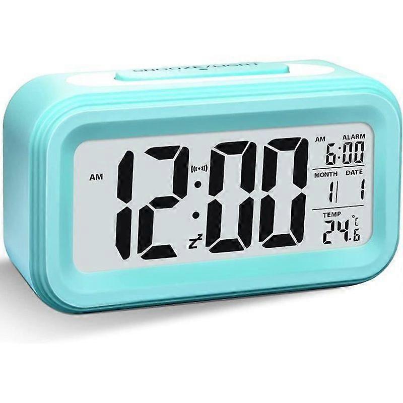 Digital Alarm Clock - - - LED - Silent - Luminous - Blue