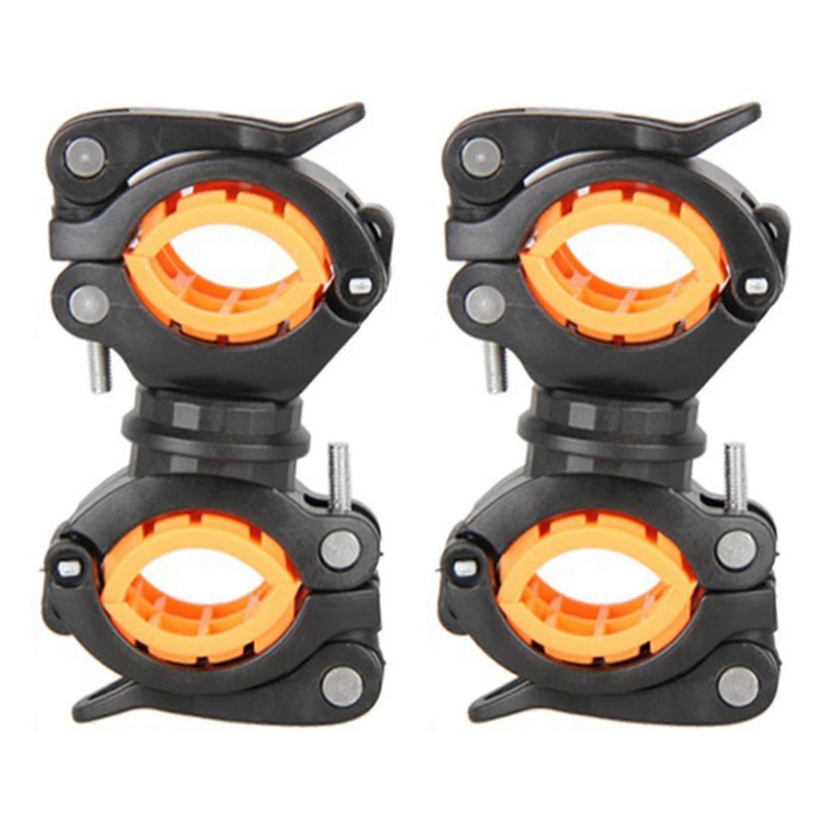 3x 360° Rotating Bike Light Holder LED Front Flashlight Handlebar Mount
