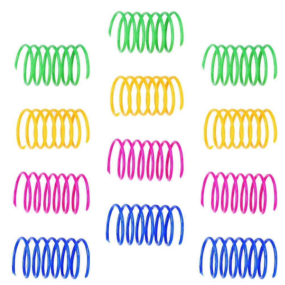 40 Pieces Durable Rubber Spring Toys for Cat Play and Interaction Assorted Color