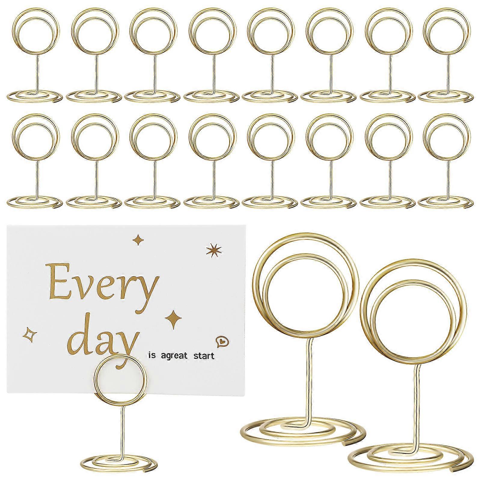 Gold Table Number Holders 20 Pcs Sturdy Memo Clip Stands for Weddings, Parties & Restaurants Stylish Event Decoration Photo Card Display