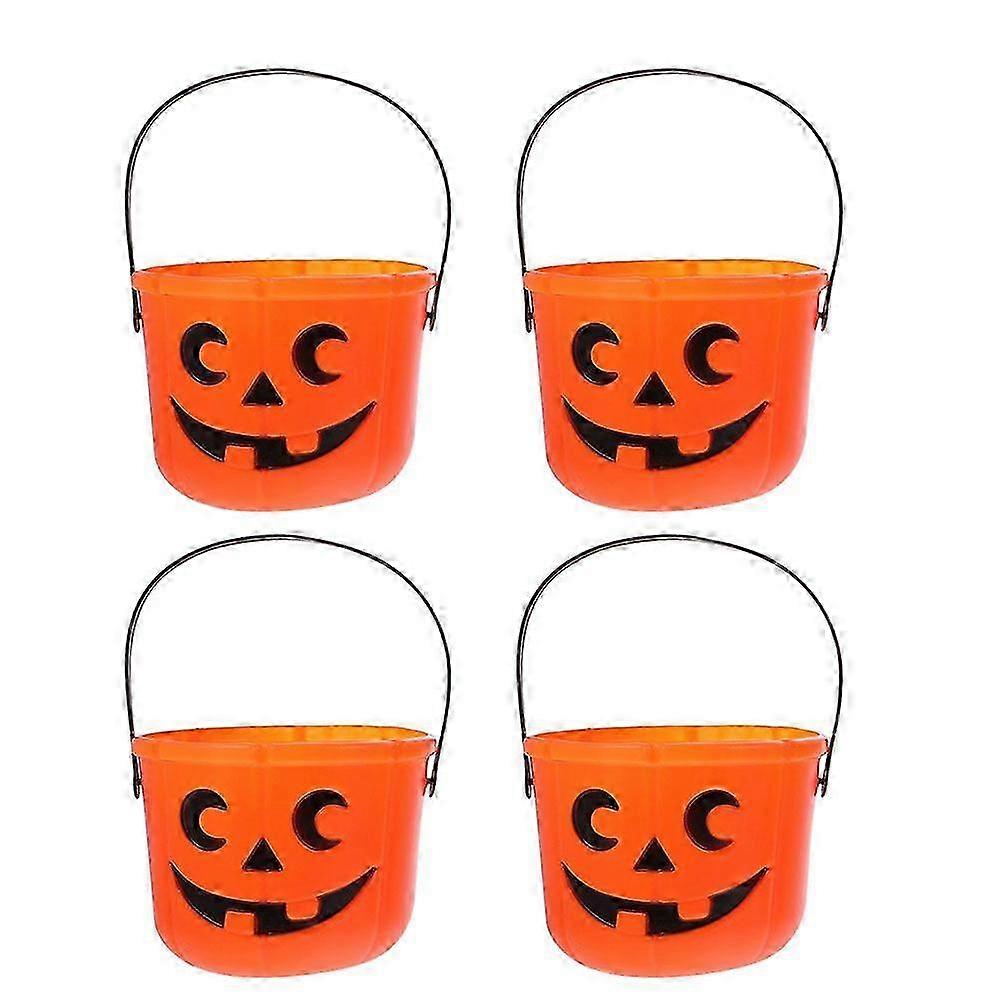 4pcs Halloween Candy Storage Buckets for Trick or Treating Decorations