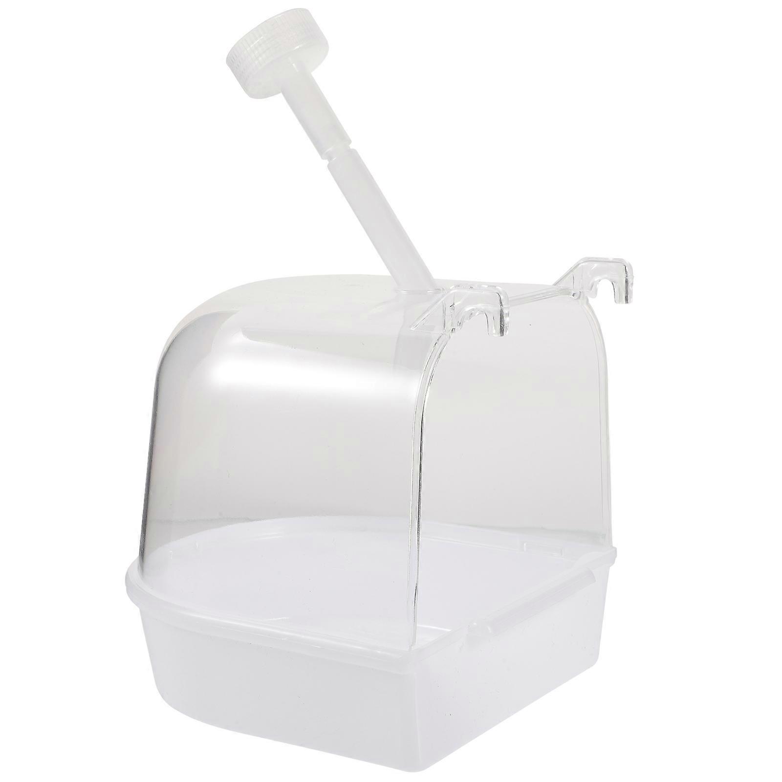 Bird Cage Shower Box, Convenient Refill System with Transparent Viewing